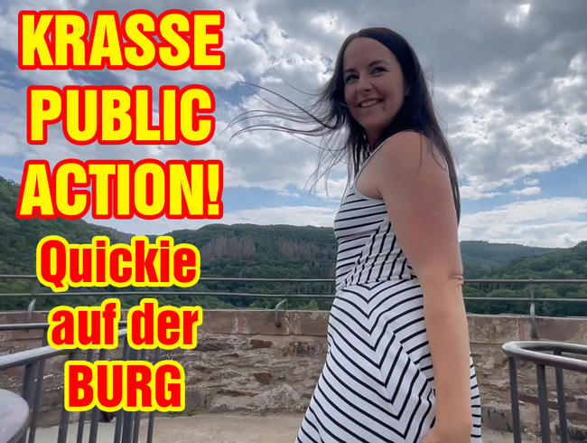 AWESOME PUBLIC ACTION! Quickie at the castle!