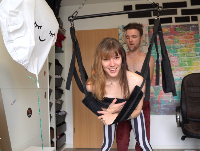 Lovemaking in the love swing!!