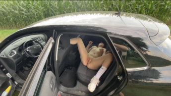 OUTDOOR DOGGY ON THE CORN FIELD + CAR SEX WITH PUSSY INSEMINATION