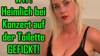 WTF! Secretly FUCKED at the concert in the toilet!