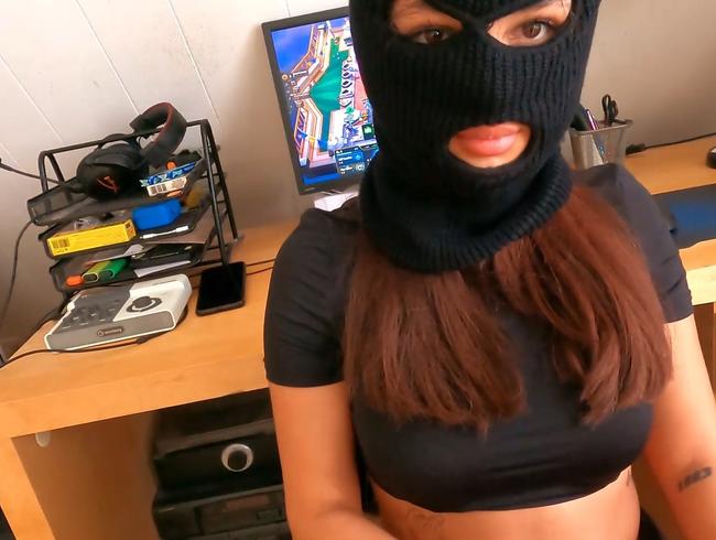 storm mask on