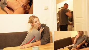 while my boyfriend is cooking i fuck his girlfriend without shame!!