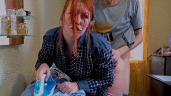 Fucked hard with a CREAMPIE for a badly ironed shirt