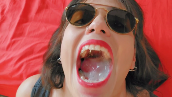 I’m back from training and I find my stepdaddy masturbating, he fucks my ass and mouth, cum swallow!