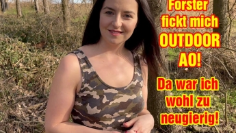 INCREDIBLE! Forester fucks me outdoors AO! I was probably too curious!
