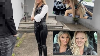 Now the bitch is completely exaggerating! Free fucked in front of the Laufhaus AO!