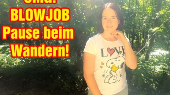 OMG! Blowjob break while hiking!
