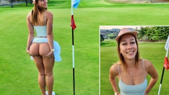 PERFORATED! Forbidden creampie sex on private golf course!