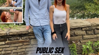 PUBLIC SEX! Tourist fucked on the viewing platform!