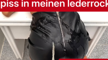 Pee on my leatherette skirt