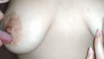 Perfect tits with nipple sucking