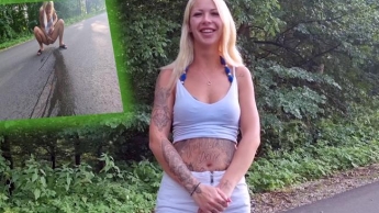Third action ever !! Public piss next to the main road!