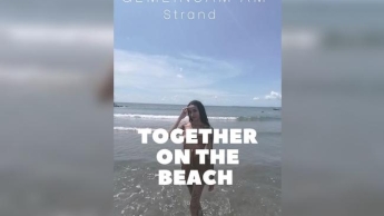 Together on the beach enjoying the sun