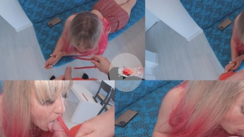 Tricked stupid teen and let cock suck