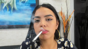 smoking a little