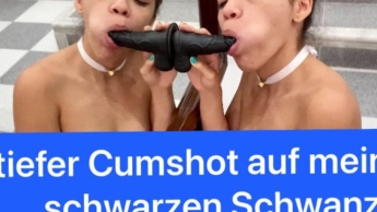sucking dildo in front of me