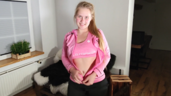 Fucked hard in the morning during morning exercise!