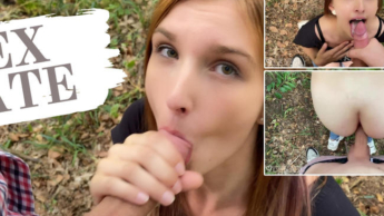Spontaneous fuck meeting ends with swallowing sperm!