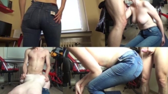 Fucking for the new JEANS * Stiefdaddy takes full advantage of the situation ***