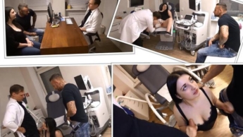 Gynecologist fucks pregnant teen girl in front of her boyfriend's eyes u with this in the doctor's office