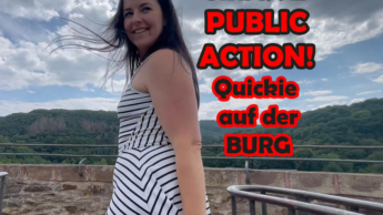 AWESOME PUBLIC ACTION! Quickie at the castle!