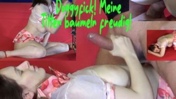 DOGGY FUCK! MY TTS DANGLING HAPPY!