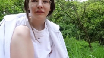 OUTDOOR FATHER'S DAY SQUIRT!! Squirting in the woods on Father's Day, I hope I don't get caught!