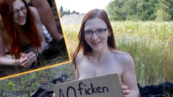IN THE MIDDLE of the forest path!!! Horny AO hobby whore action