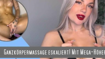 Full body massage escalates! What a mess with a mega climax ;)