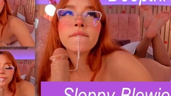 Deepthroat Sloppy Blowjob