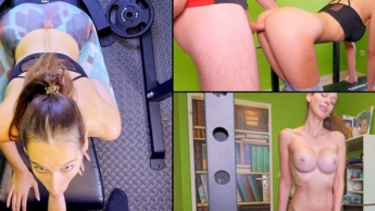 Fitness teen prefers fucking to training in the gym