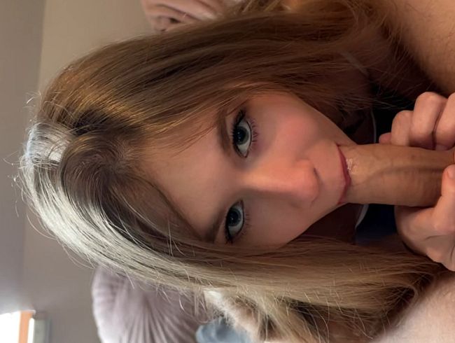 Lustful blowjob and hot cum load in my mouth