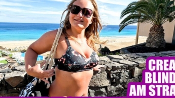 CREAMPIE BLIND DATE ON THE BEACH?! STAGGERED AND STILL CREAMPIED?