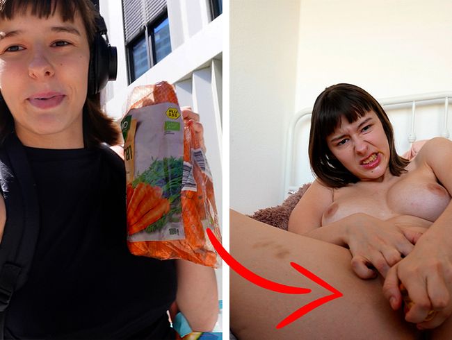 Do you have a carrot, or even two or three? I’ll stuff my pussy with that delicious vegetable!