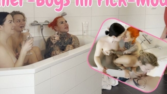 Gamer boys in fuck mode | Girls’ wellness day escalates …. End: Unplanned orgy!