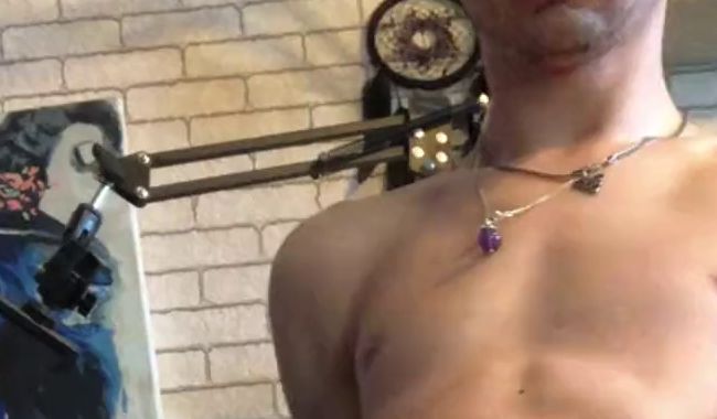 Measuring cock and riding dildo