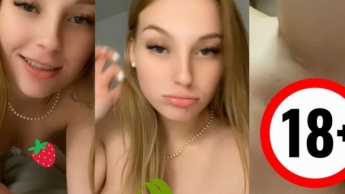 Push a carrot into my tight little pussy, do it myself and even eat it