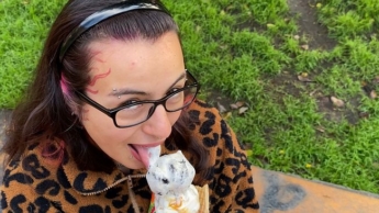 Two-scoop ice cream for me
