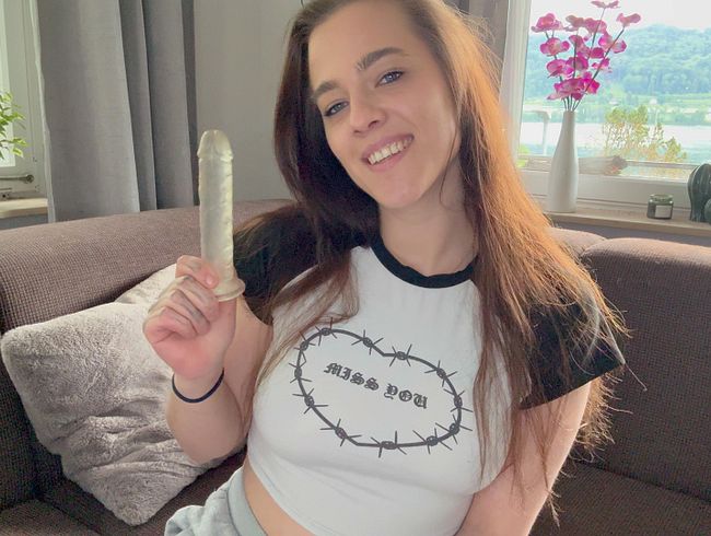 What if my ex sees this? I’ll masturbate for the first time with a dildo!