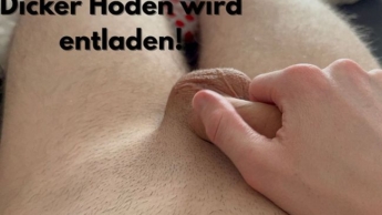 Young cock unloads his thick testicles