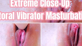 Extreme Close-Up Clitoral Vibrator Masturbation
