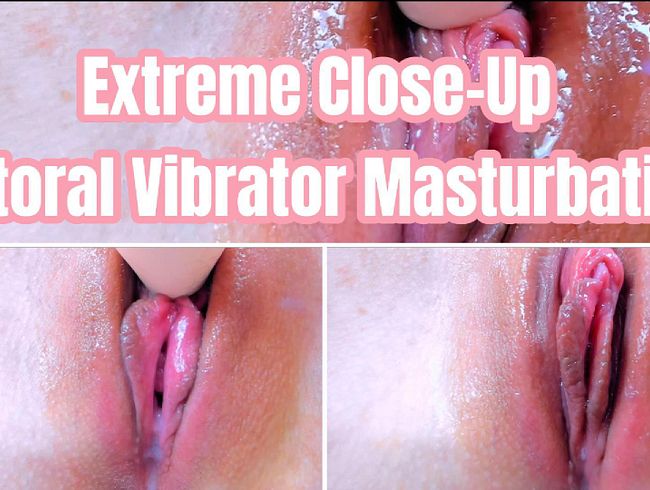 Extreme Close-Up Clitoral Vibrator Masturbation