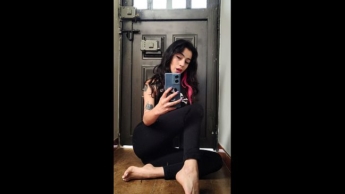 sexy video in front of the mirror