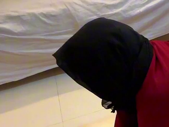 BBW Arab Booty Hot Curvy Muslim Girl STUCK Under Bed & Want Rough Ass Fuck When She Clean Room!