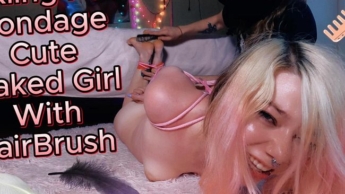 Bondage And Tickling Feet With Hair Brush Cute Naked Girl