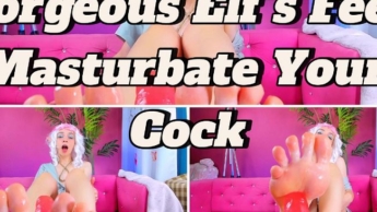 Gorgeous Elf Feet Masturbate Your Cock