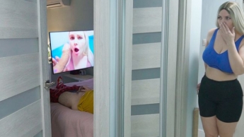 Stepdaughter with big tits spies on stepdad Part 3
