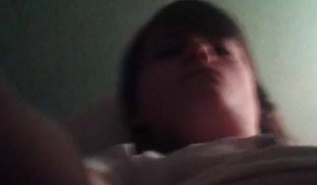 18-year-old amputee girl uses a sex toy for the first time in front of the camera