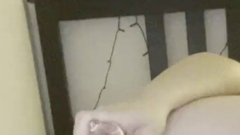 Anime slut juices young pussy with glass dildo (First time)