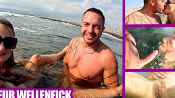 WILD OUTDOOR EXTREME?! AMATEUR WAVE FUCK ORGASM IN THE MIDDLE OF THE SEA!